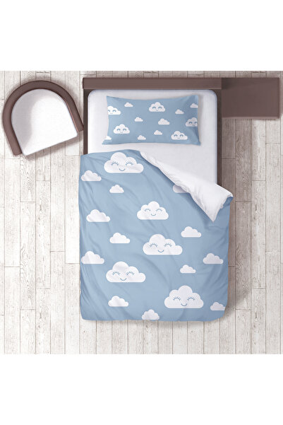 instababyrooms Children's Room Cotton Lu Duvet Cover Set Bed Sheet Sız Bulutl...