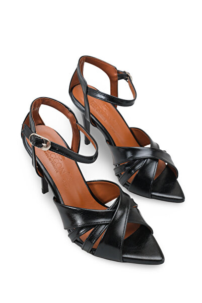 Riccon Women's Heeled Shoes 0012610 Black Rustic