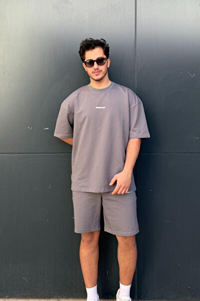 sunfyre Men's Crew Neck Short Sleeve Oversized T-Shirt Shorts Set Sun303