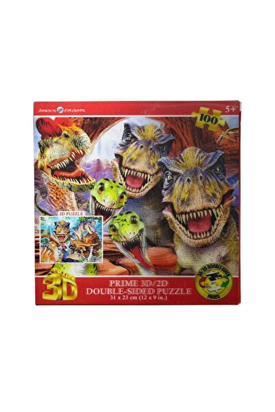 NECO TOYS Prime 3D/2D Double-Sided Puzzle - Dinosaurs Selfie