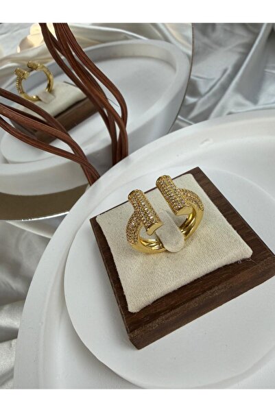 ANKA JEWELLRY خاتم نسائي ذهبي مرصع بحجر الزركون موديل T