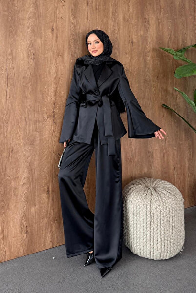 Hazamoda Lüxera Satin Set Black