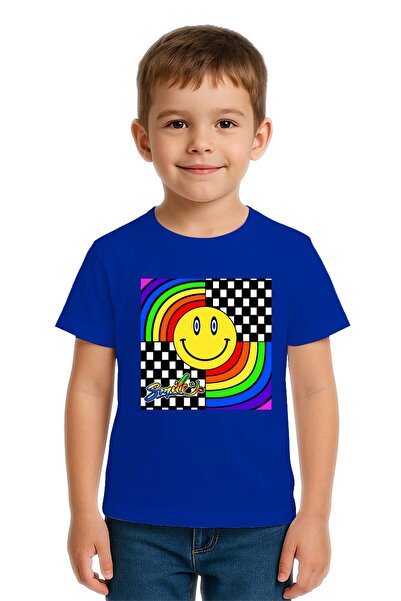 SEDİRLİ Unisex Smiling Face Smile με τύπωμα Παιδικό μπλουζάκι από χτενισμένο ...