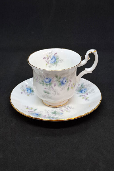 Royal Albert Blue Blossom Bone China Coffee Cup and Saucer 70 ml