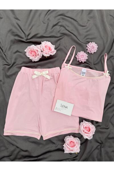 Lena Homewears Women's Bow Detail Shorts Pajama Set