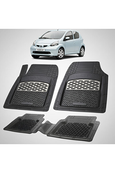 TEAMCAR Πατάκια δαπέδου Toyota Aygo AB10 Συμβατά Hatchback 2005-2008 | Ασημί