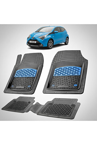 TEAMCAR Πατάκια δαπέδου Toyota Aygo AB40 Συμβατά Hatchback 2014-2018 | Μπλε
