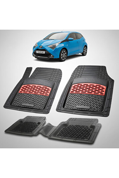 TEAMCAR Πατάκια δαπέδου συμβατά με Toyota Aygo AB40 Hatchback 2014-2018 | Κόκ...