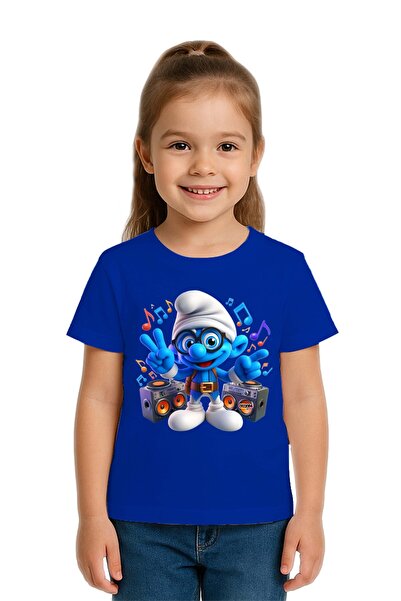 SEDİRLİ Unisex Παιδικό μπλουζάκι Στρουμφάκια με τύπωμα από χτενισμένο ύφασμα ...