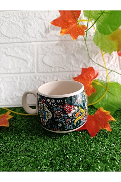 Home Anatolian Porcelain Patterned Ceramic Coffee Cup