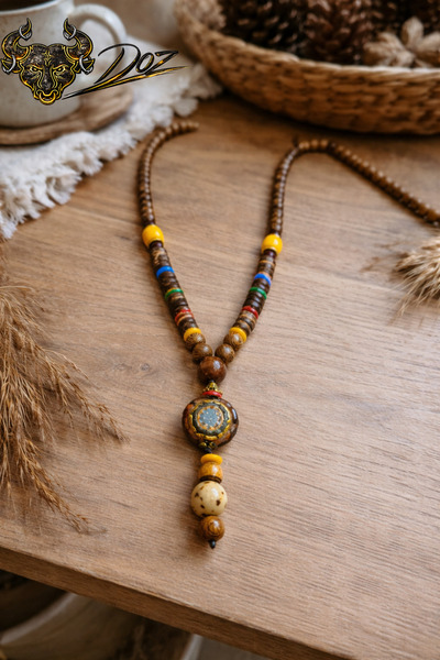 depozoom Etnik Tasarım Doğal Taş Otantik Kolye Unisex