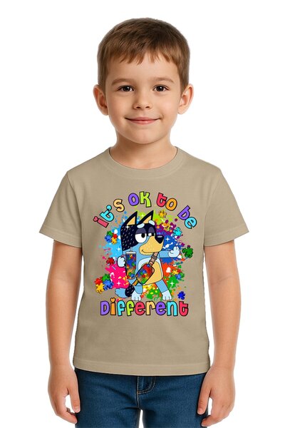 SEDİRLİ Tricou pentru copii Unisex Bluey cu imprimeu bumbac bucăți din bumbac...