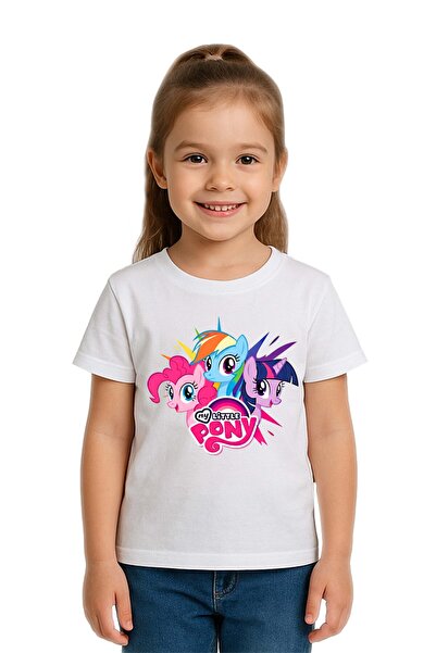 SEDİRLİ Unisex My Little Pony baskılı Çocuk Tişört pamuklu penye kumaş