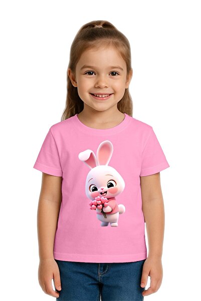SEDİRLİ Unisex Tavşan Rabbit με τύπωμα Παιδικό μπλουζάκι από χτενισμένο βαμβα...