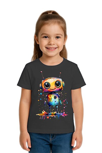 SEDİRLİ Tricou unisex pentru copii Robot cu imprimeu bumbac moale țesături în...