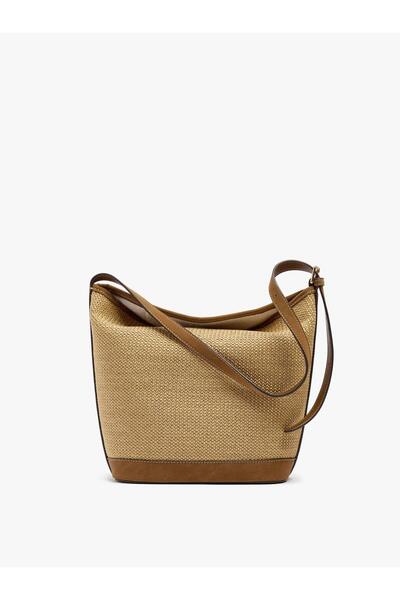PARFOIS Kadın Hasır Efektli Omuz Çantası