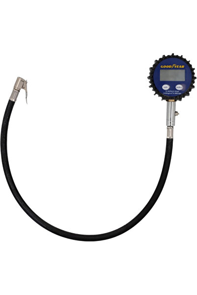 Goodyear Dijital Işıklı Lastik Basınç Ölçer 0–10 Bar 50 cm Hortum