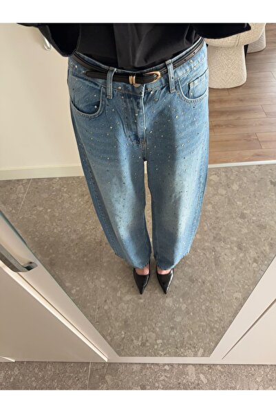Buseüstüntürk atelier Mavi Taşlı jean