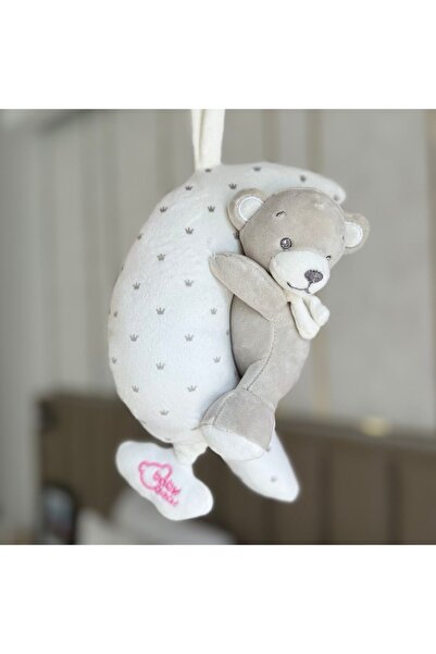 OEM Mobil muzical de pluș pentru bebeluși - Ursuleț și Lună 40 cm