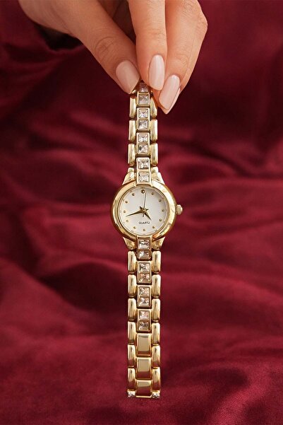 İnogge Godak Stone Embellished Women's Silver Color Steel Watch – Stylish & C...