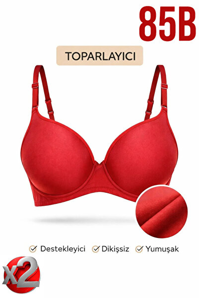 PRUSA İÇ GİYİM Women's Padded (Supported) B Wired t Shaping / Sculpting Red B...