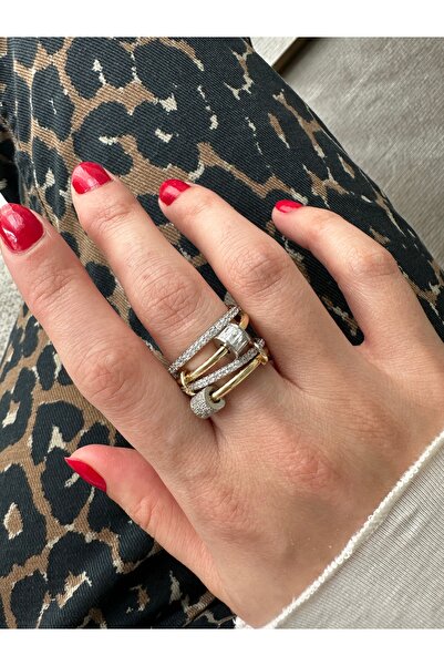 ringbox خاتم مرصع بالزركون مكون من 4 قطع