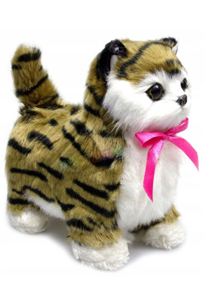 OEM Pisică de pluș interactivă cu dungi pluș – 20 cm