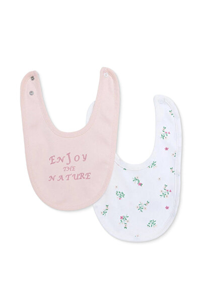 Messy مطبوع مريلة أطفال قطنية ممشطة بتصميم زهرة (4 قطع)