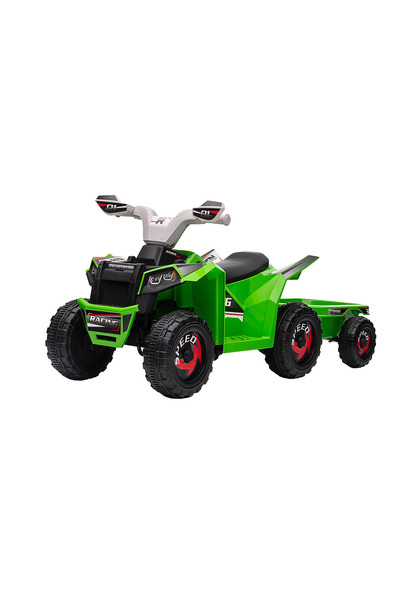 Premierkids Premier Beach electric ATV with trailer, 6V, green