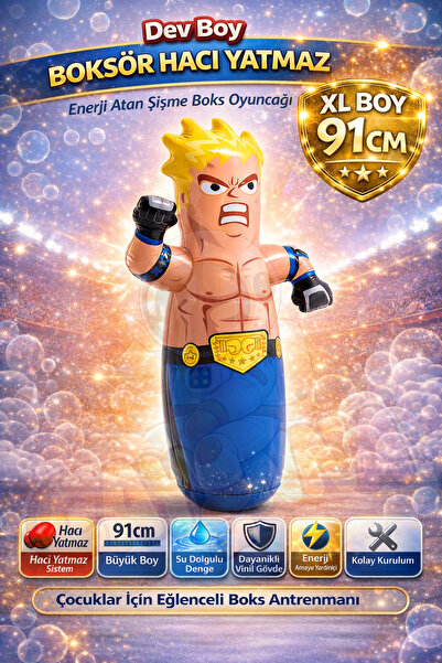 cayenna Dev Boy Hacıyatmaz 91 cm XL - Su Doldurulabilir Tabanlı Şişme Boks To...