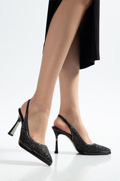Oxygen Moda Women's Evening Dress Shoes with Caviar Stones, Pointed Toe, Open...