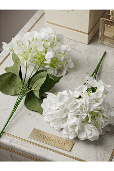 Massaltay Wet Hydrangea Flower – Realistic Looking Decorative Artificial Hydr...