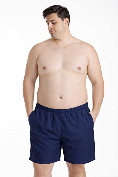 BELGER ERKEK BÜYÜK BATTAL BEDEN DENİZ ŞORTU LASTİKLİ BEL FERMUARLI CEPLİ XXL-7XL