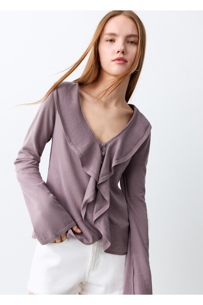 Mango Teen Fırfırlı hırka