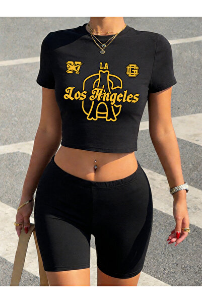 NOISSEY تي شيرت صيفي لوس أنجلوس كاليفورنيا مطبوع من Babby TeeT-Shirt شورت نسا...