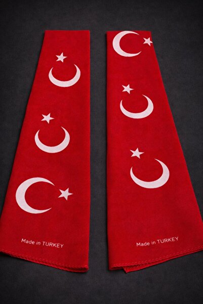 Nacar 23 Nisan 29 Ekim Gösteri Kıyafeti Ay Yıldız Desenli Zarif Fular