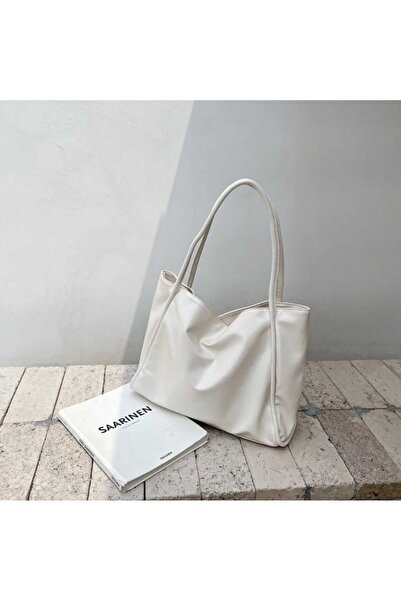 ÖZÜM ÇANTA Women's Large Shoulder and Arm Bag White