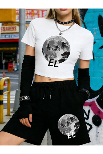 NOISSEY Summer Men's Cycling Riding Print Crop Tops Shorts Women's Two-Piece ...