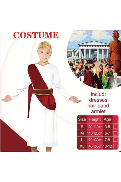 OEM Costum de împărat roman pentru băieți S (3-5 ani)