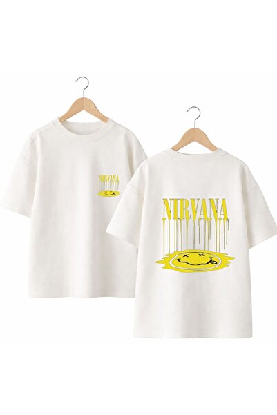 playwear Μπλουζάκι Nirvana Damla Emoji με στάμπα στην πλάτη και στο στήθος, 1...