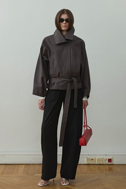 Suud Collection Smoked Millie Bat Sleeve Trench Coat