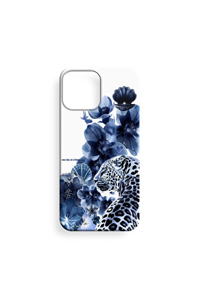 EXS Aksesuar iphone 15 Uyumlu Kaplan Desenli Içi Kadife Uv baskılı Kılıf Kapak