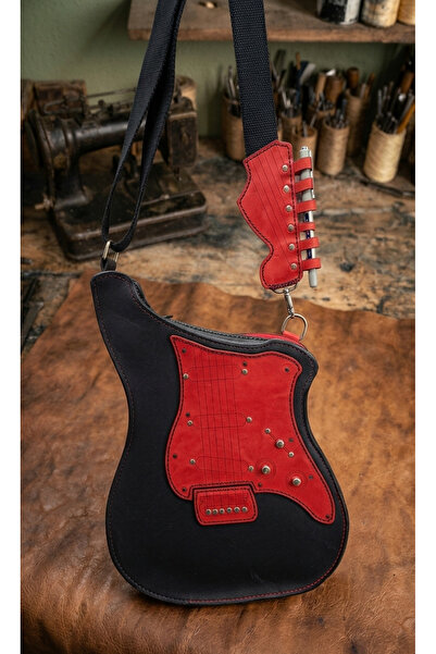 TheDebbağ Real Leather Adjustable Shoulder Strap Guitar Bag Hand Stitching