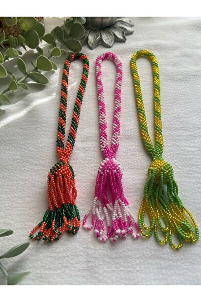 Handmade KUM BONCUK EL İŞİ ÜÇLÜ SALLAMA TESBİH VE ARABA AKSESUARI