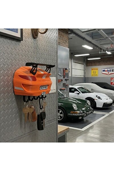 OEM Wall Key Holder, Auto Sport Design RS 4.0, 5 Hooks, 22cm, Orange