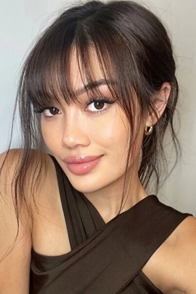 ozbience Koyu Kahve Takma Kahkül, Uzun Kenarlı, Şık ve Doğal Görünüm