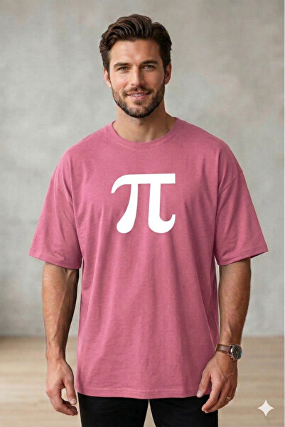 ALİ.COM Unisex Pi Count Printed Crew Neck Cotton Llu Oversized T-Shirt