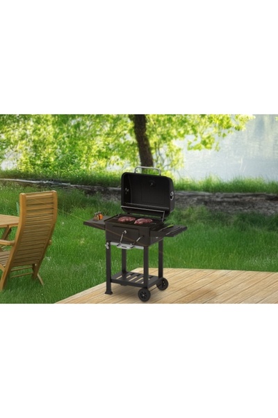Zilan Gratar exterior ZLN3574, grill otel cromat, 54 x 42.5cm, termometru, ro...
