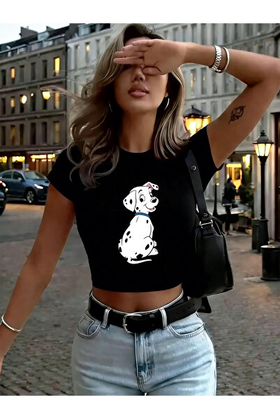 NOISSEY Μπλουζάκι με στάμπες σκυλιών Δαλματίας Babby TeeT-Shirt Καλοκαιρινό μ...