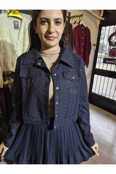 Minası Butik JAKARLI CEKET LACİVERT